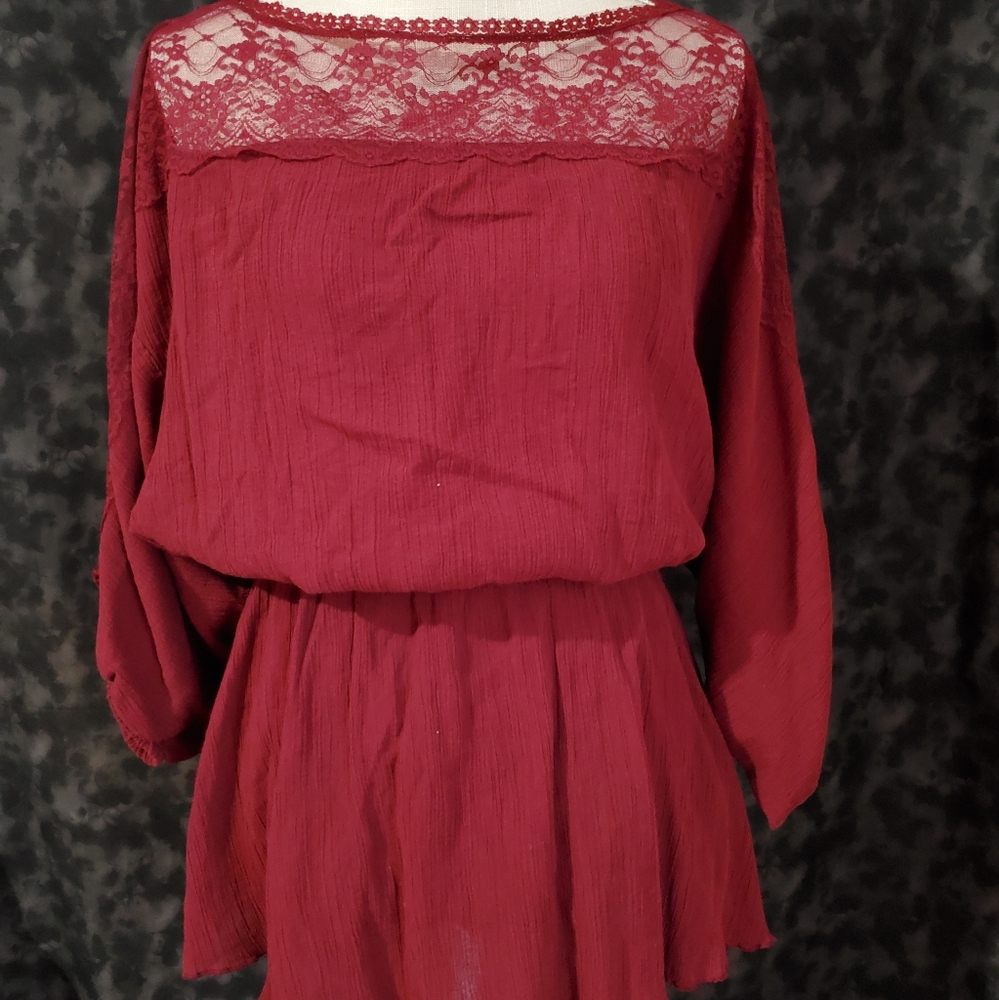 Preloved burgundy blouse